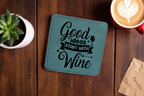 Engraved Leatherette Coasters – Sassy Sayings Collection