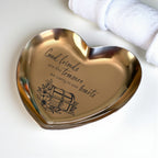 Engraved Stainless Steel Heart Trinket Dish – Friendship Gift “Good Friends Are the Treasure”
