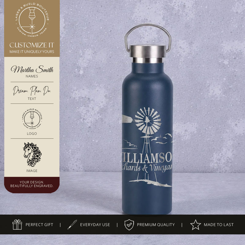 Custom Engraved Insulated Wine Growler - 750ml