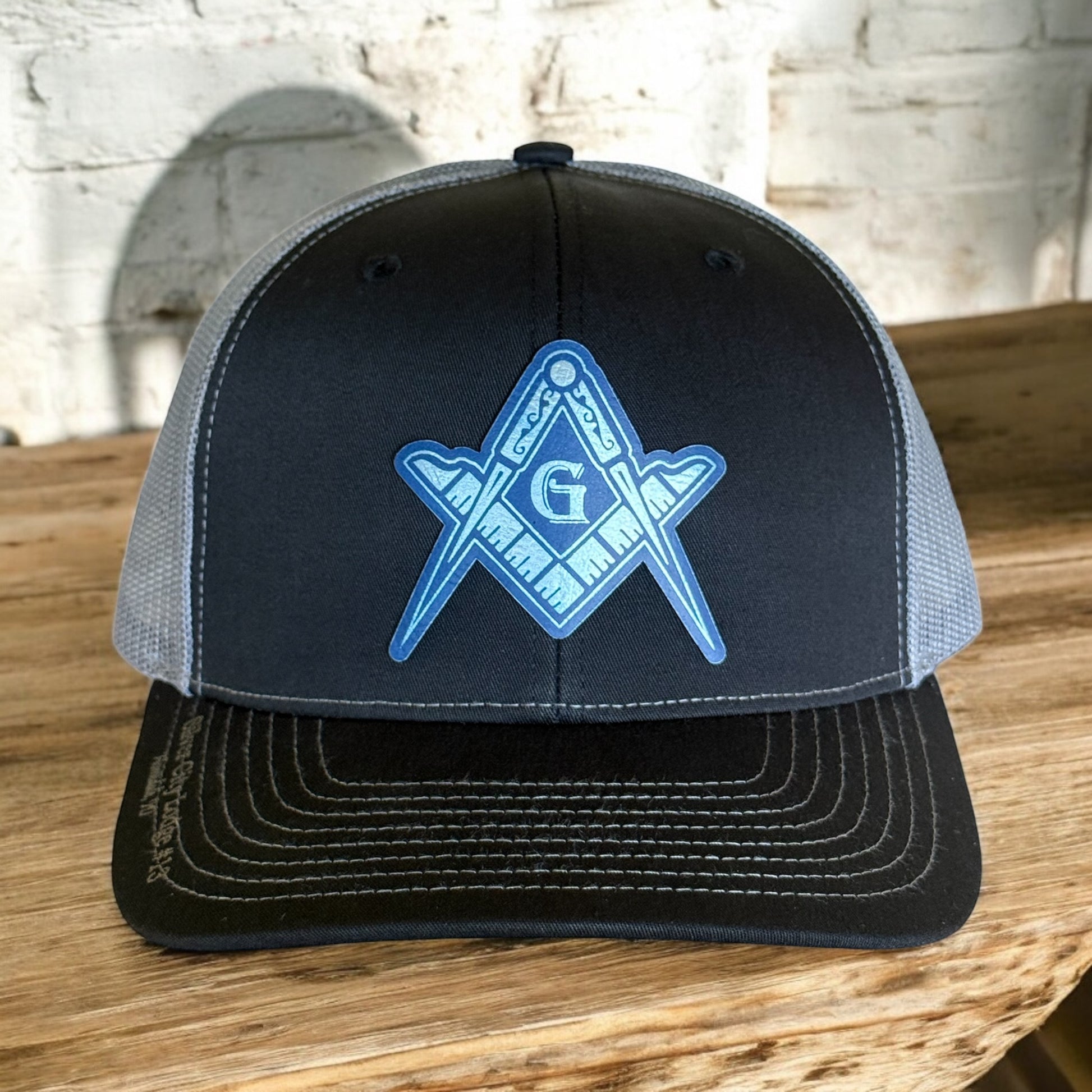 Custom Masonic Cap with Square & Compass Patch