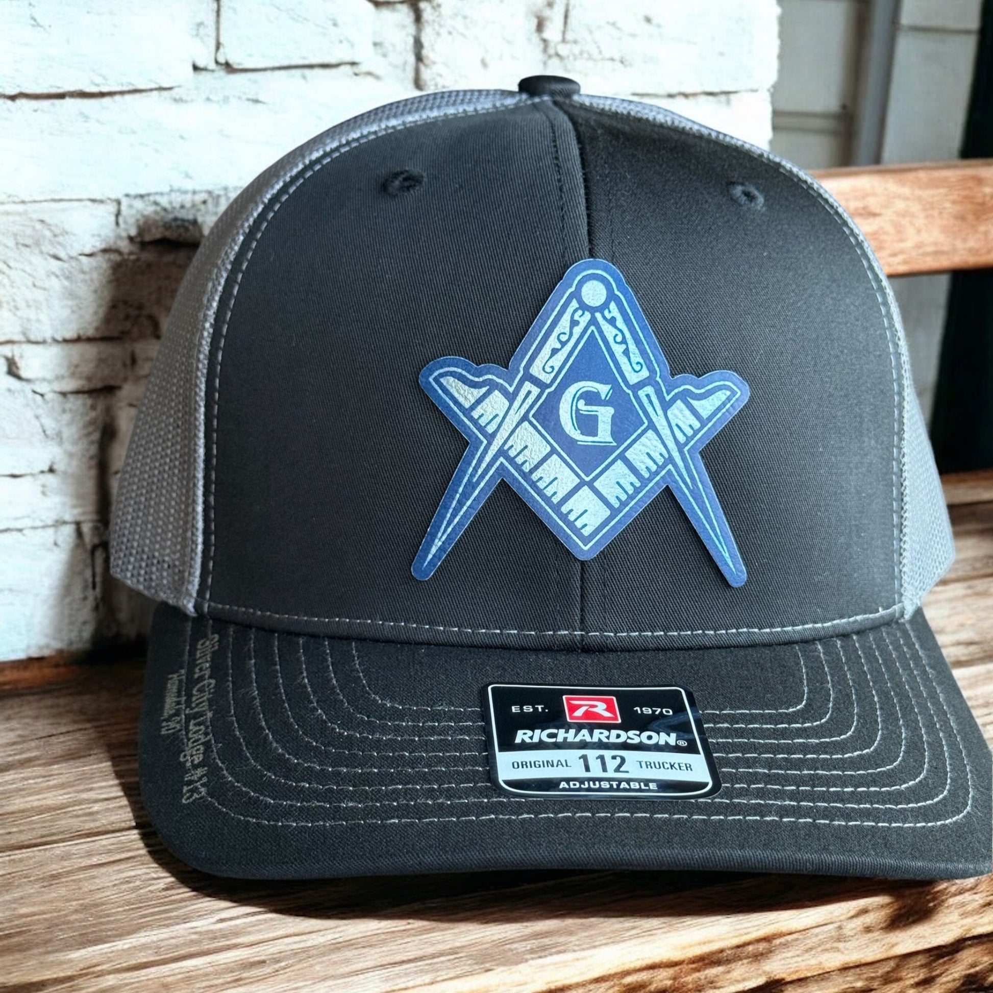 Custom Masonic Cap with Square & Compass Patch