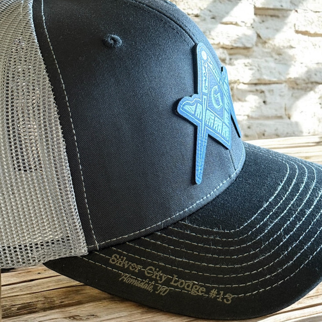 Custom Masonic Cap with Square & Compass Patch