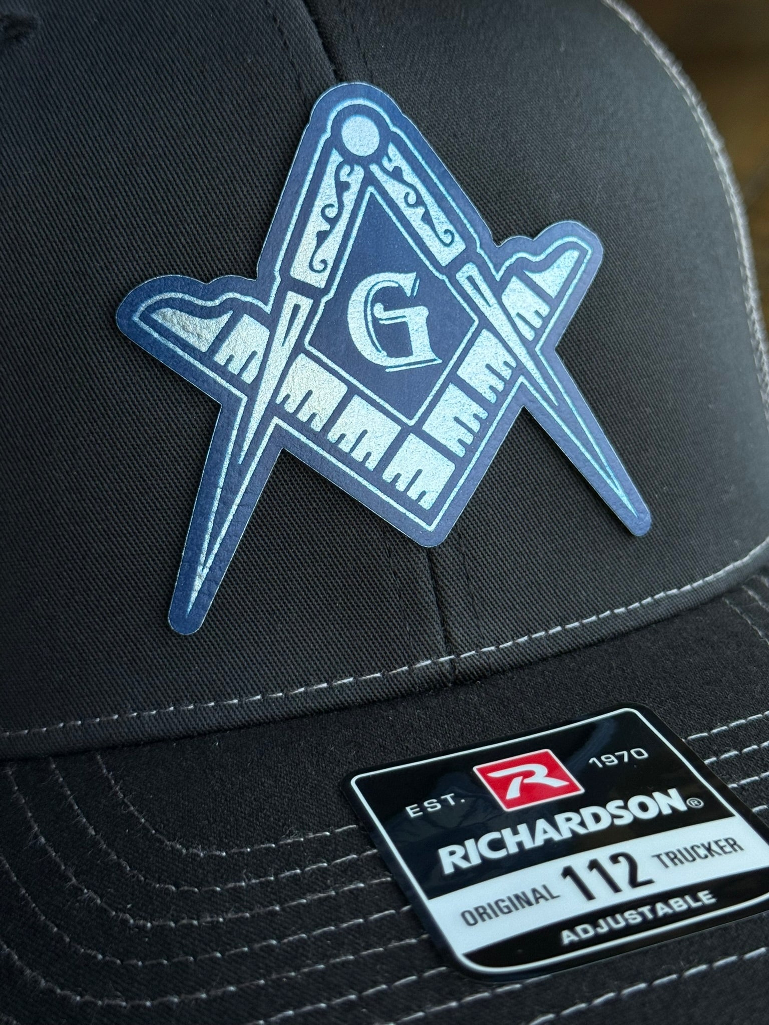 Custom Masonic Cap with Square & Compass Patch