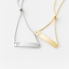 Custom Engraved Heart Cutout Bolo Bracelet