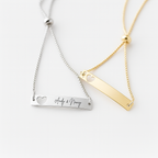 Custom Engraved Heart Cutout Bolo Bracelet