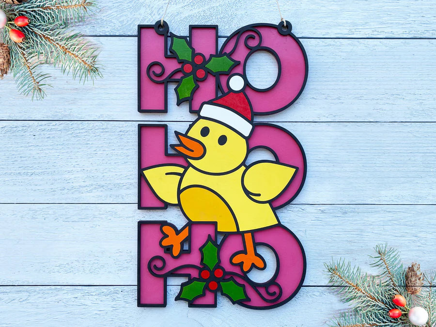 HO HO HO Christmas Character Signs