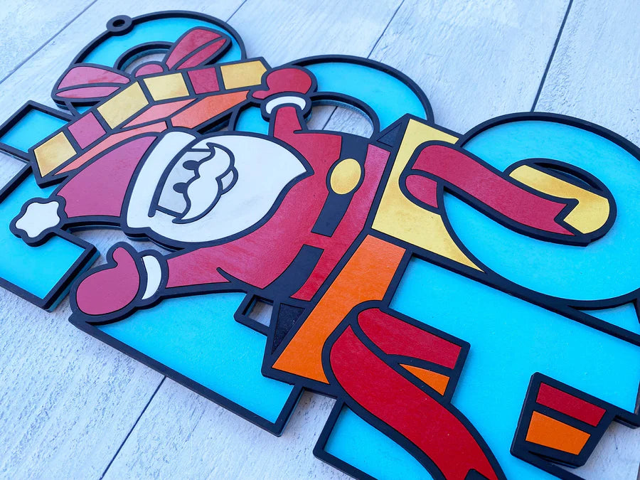 HO HO HO Christmas Character Signs