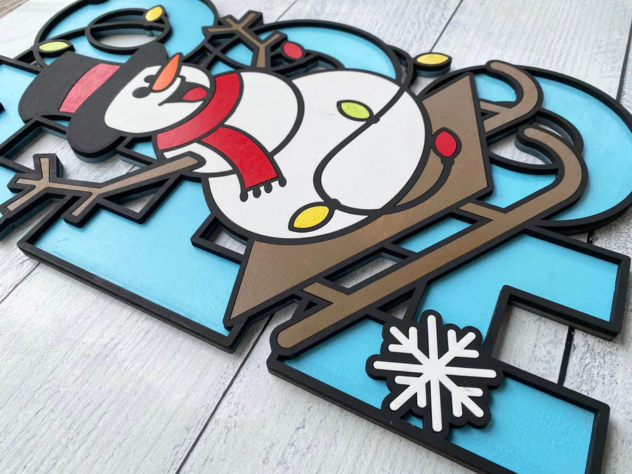 HO HO HO Christmas Character Signs