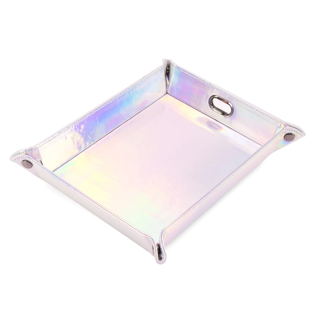 MakerFlo Laserette valet tray available in holographic with custom engraving