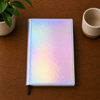custom notebook with holographic Laserette cover