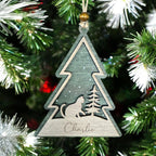 Cat Christmas Tree Ornament | Personalized Handmade Cat Ornament