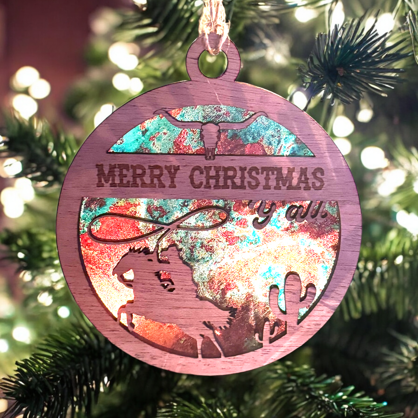 Merry Christmas Y’all Handmade Ornament