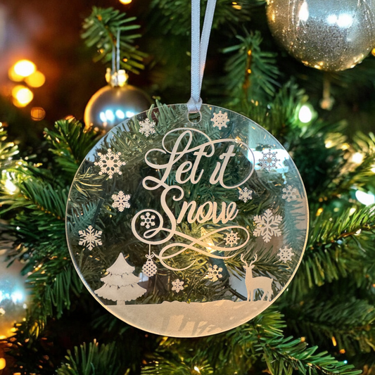 Let It Snow Acrylic Winter Wonderland Ornament