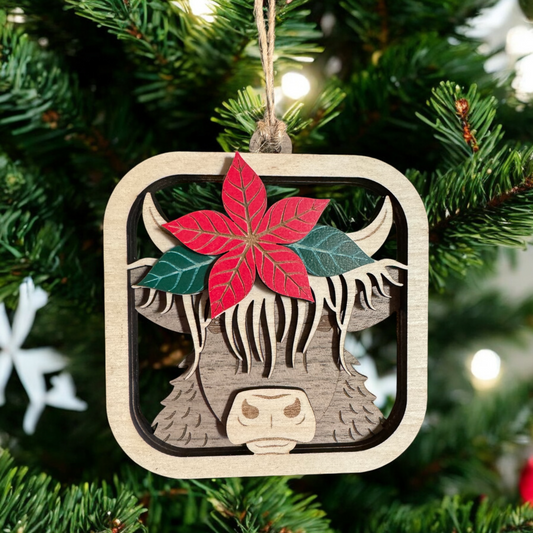 Highland Cow Handmade Ornament