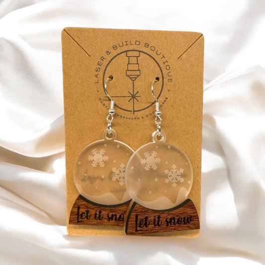 Let It Snow Snow Globe Earrings