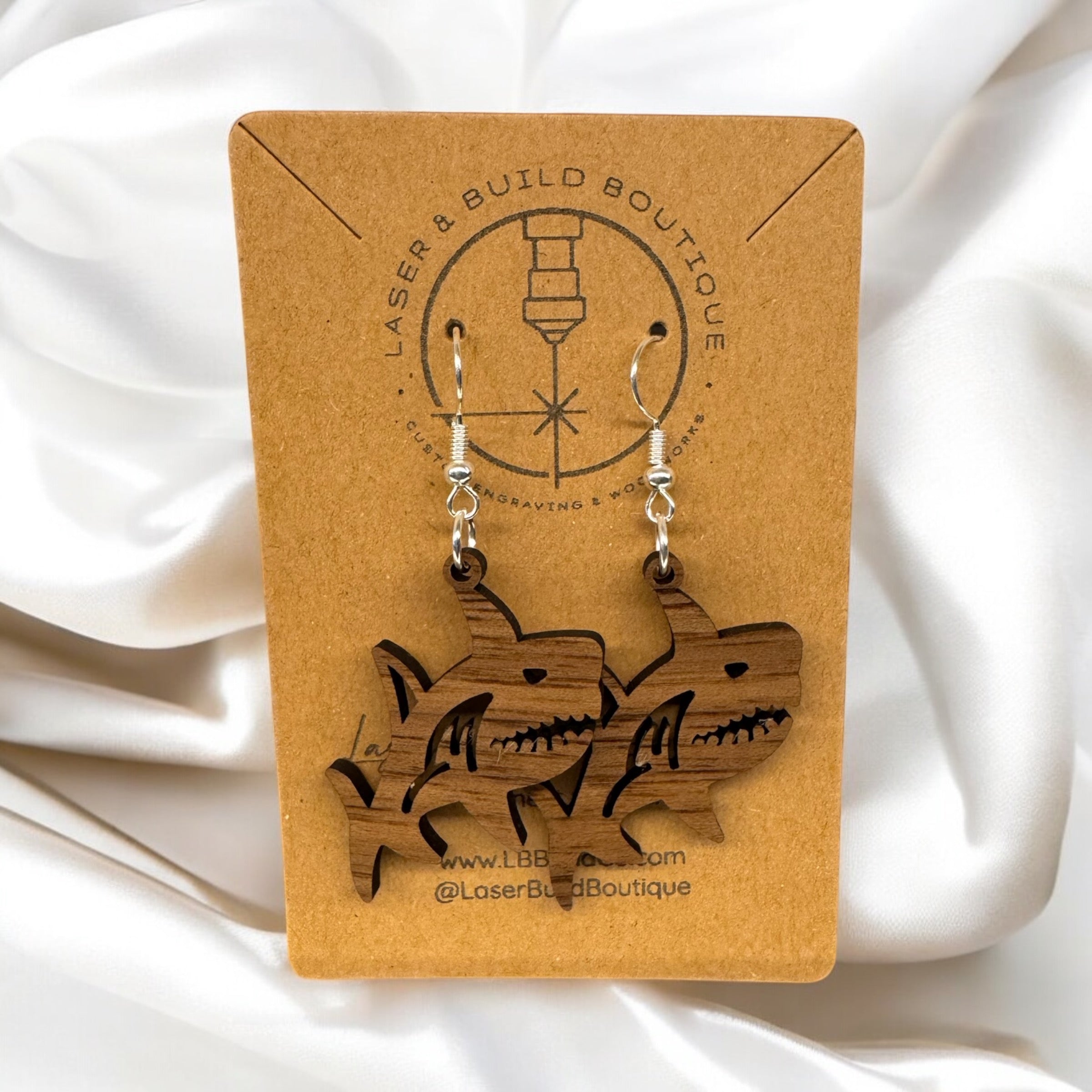 Shark Wood Earrings