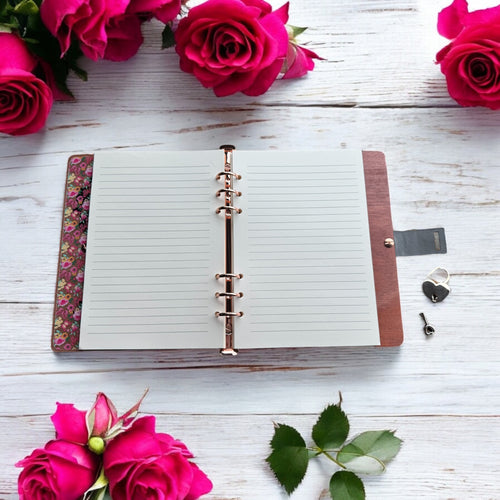 Custom engraved Handcrafted Mahogany Wood Diary or Notebook | Customizable and Refillable Journal by Laser & Build Boutique