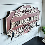 Personalized Dog Leash Holder Wall Sign | Custom Wood Pet Leash Holder