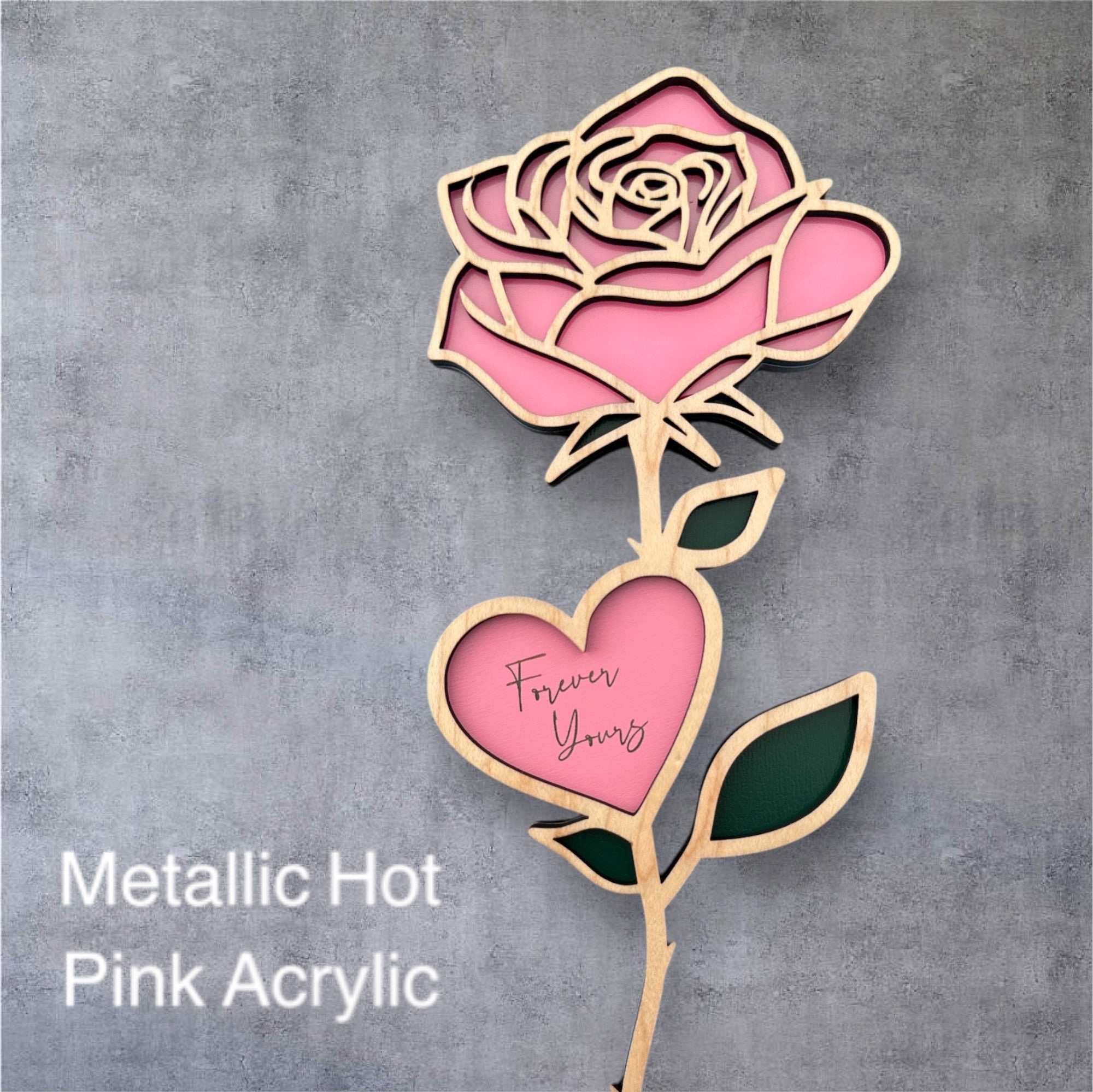 Everlasting Bloom Wood Rose | Personalized Wood Rose