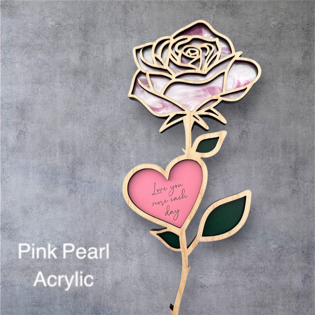 Everlasting Bloom Wood Rose | Personalized Wood Rose