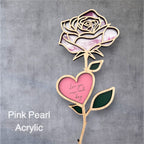 Everlasting Bloom Wood Rose | Personalized Wood Rose