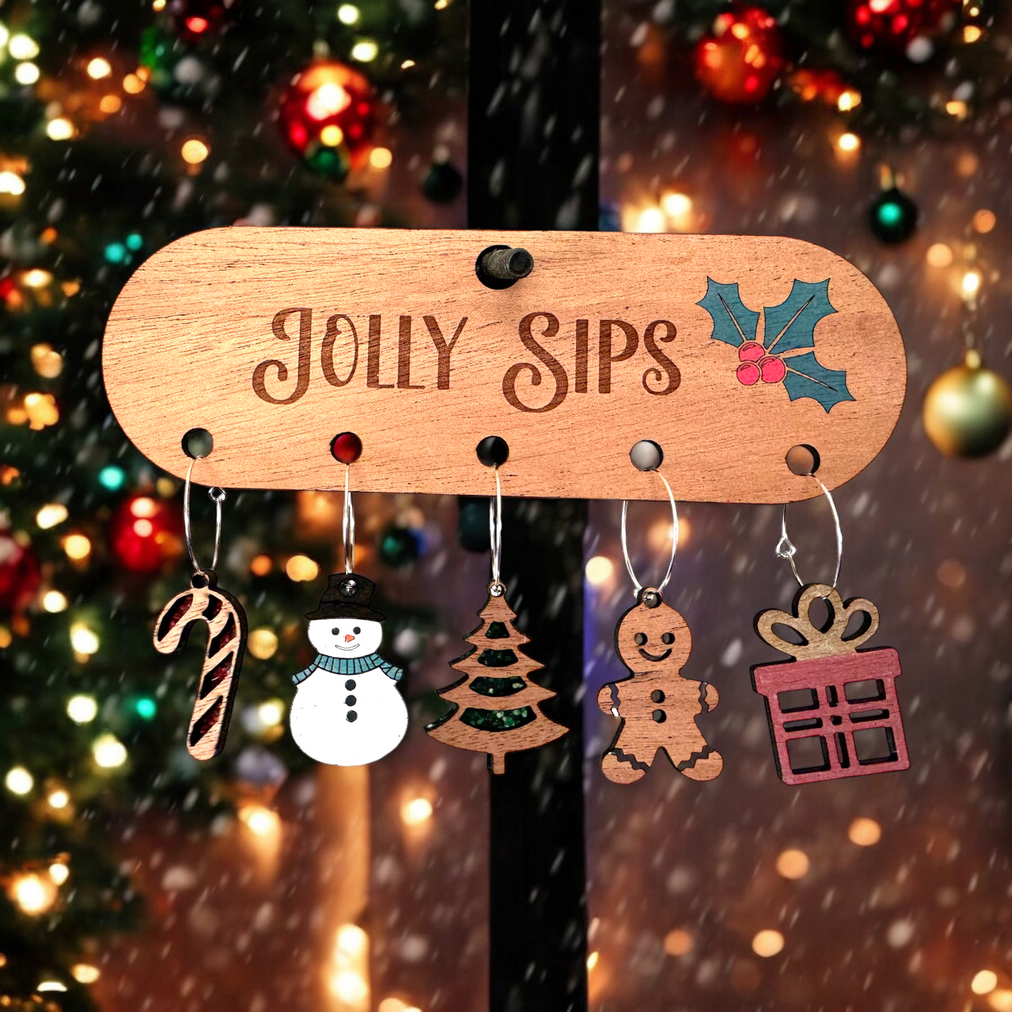 Jolly Sips Wine Charms