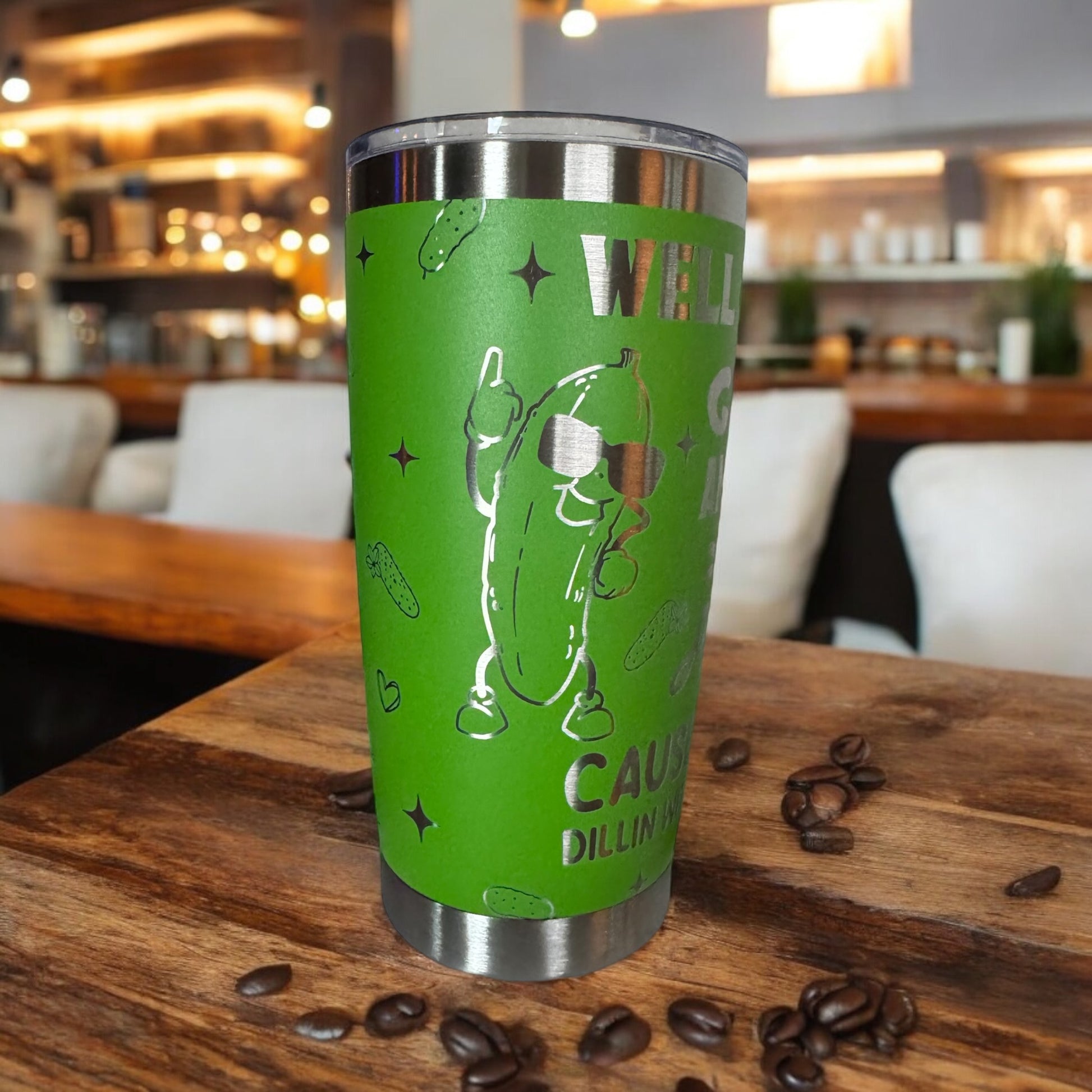 "Paint Me Green and Call Me a Pickle" Engraved Tumbler - 20oz