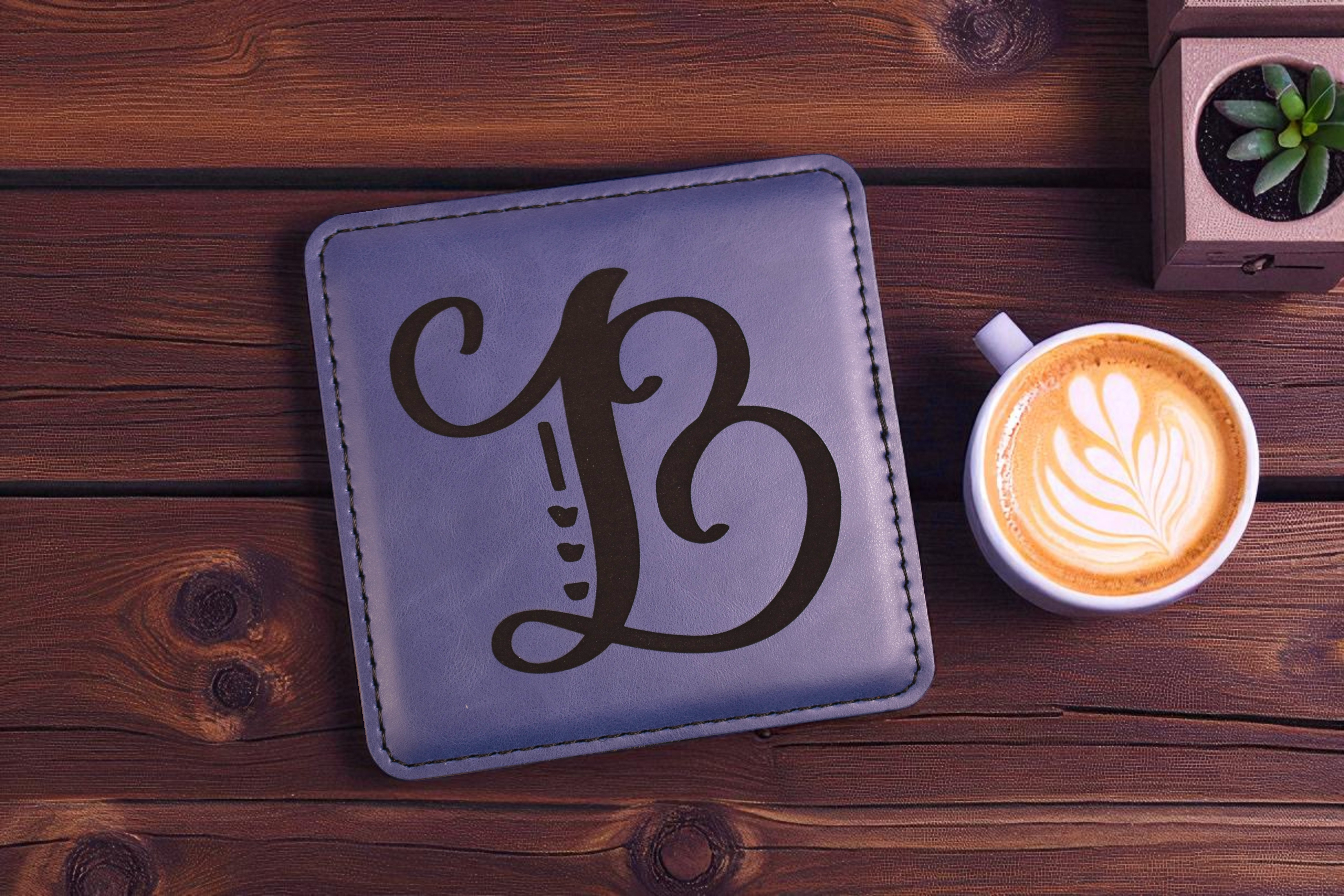 Custom Engraved Leatherette Coasters