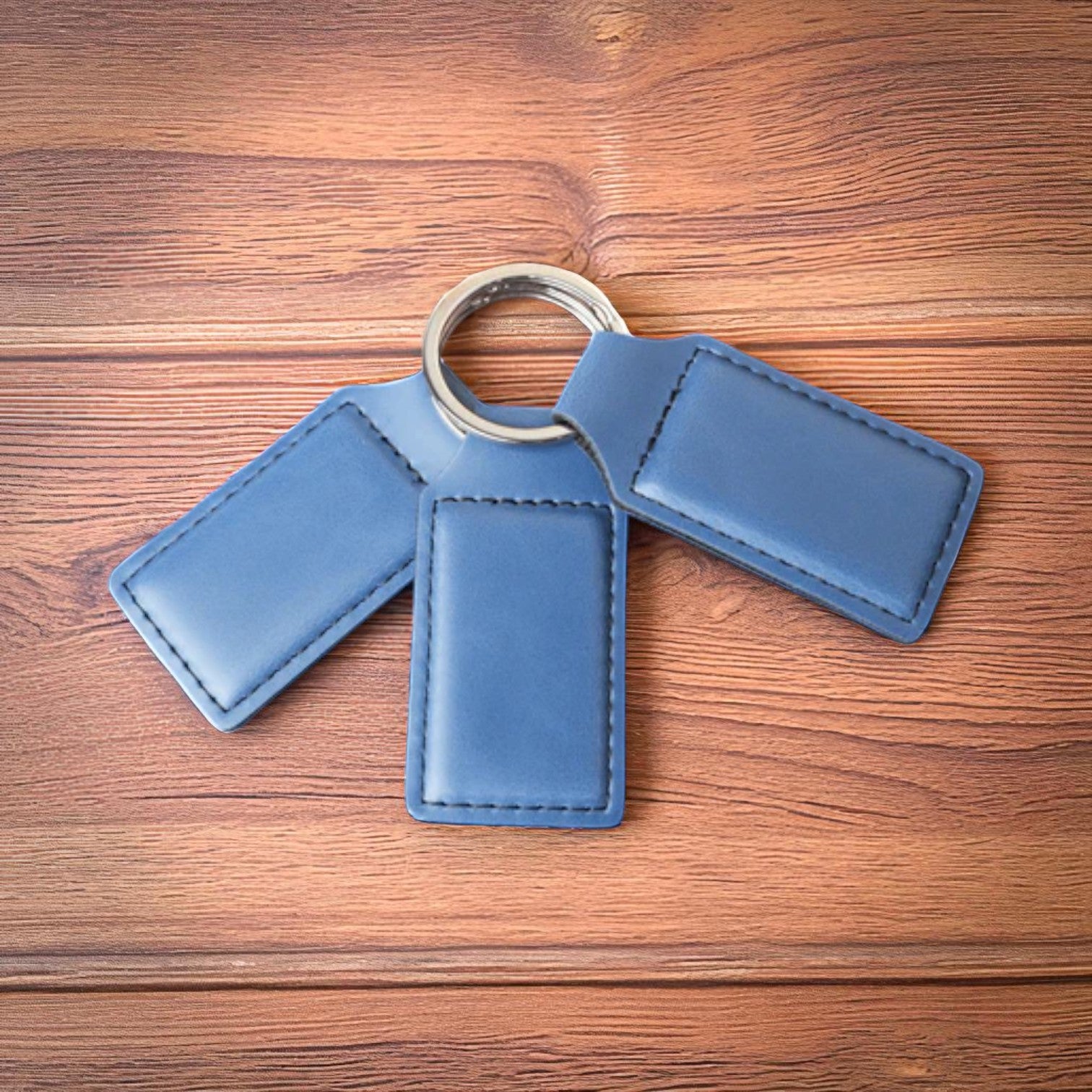 Custom Engraved Leatherette Keychains