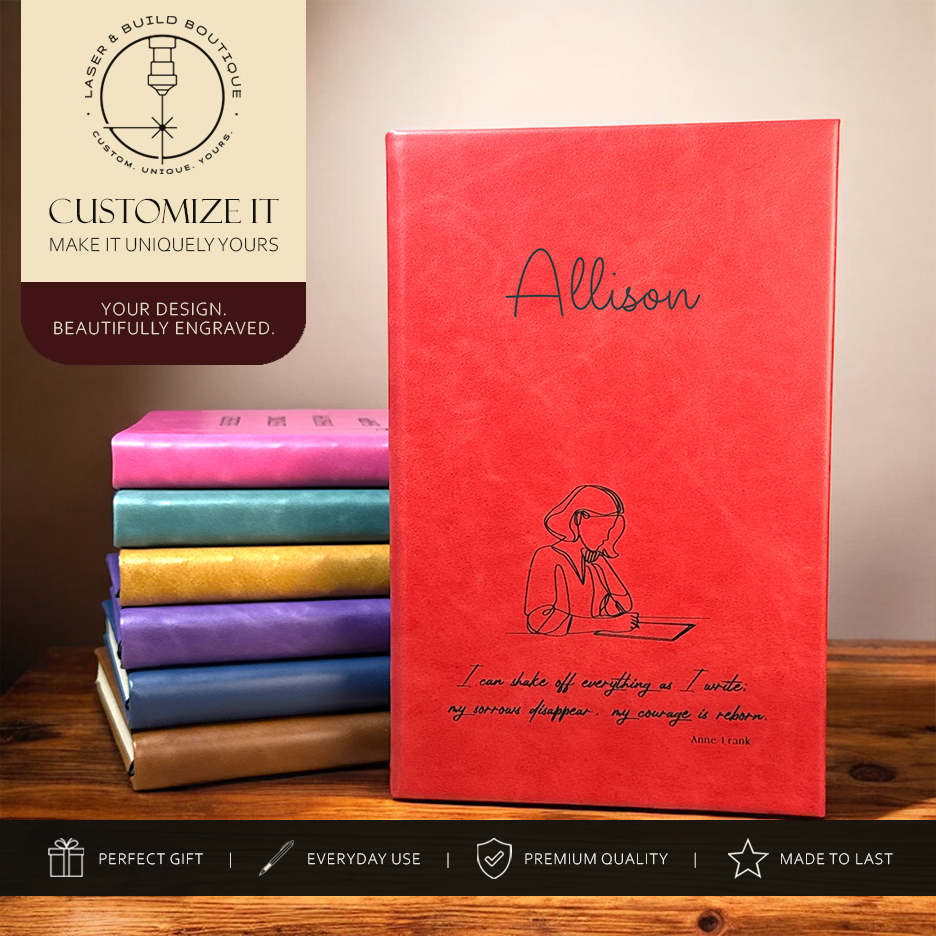 Personalized Journal | Custom Quote Leatherette Journal