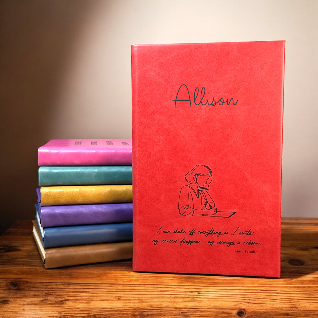 Personalized Quote Journal – Custom Engraved Leatherette Notebook
