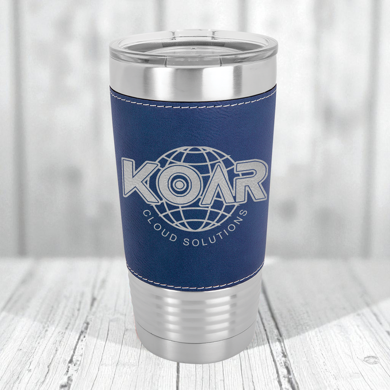 Custom Engraved 20oz Leatherette Tumbler - Polar Camel Brand