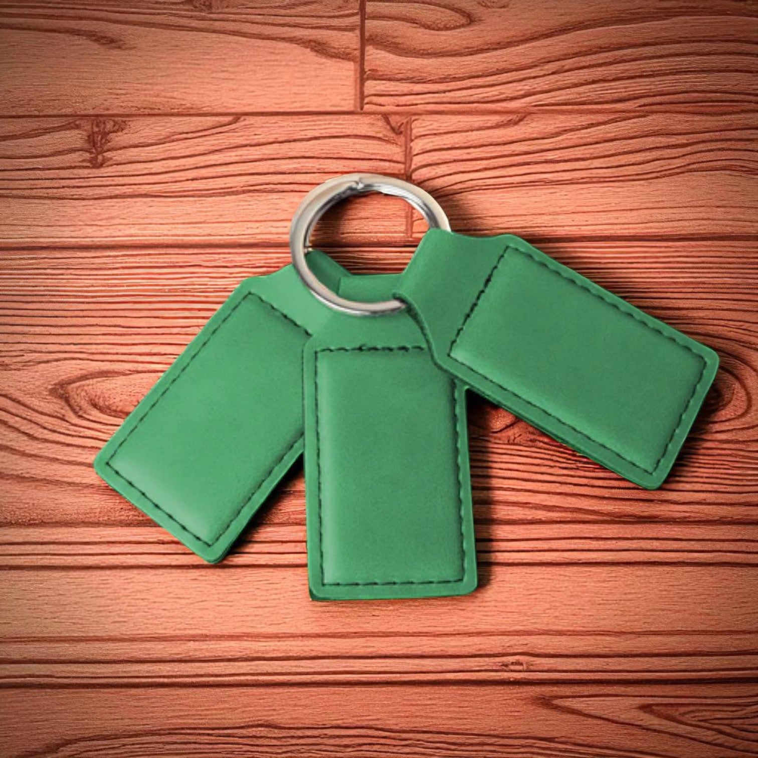 Custom Engraved Leatherette Keychains