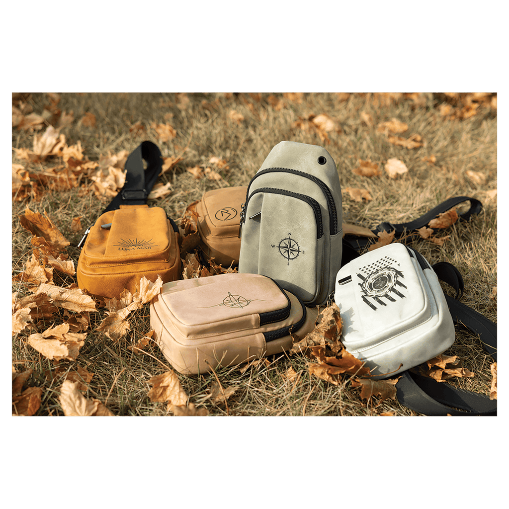 Custom Engraved Leatherette Explorer Crossbody Bag