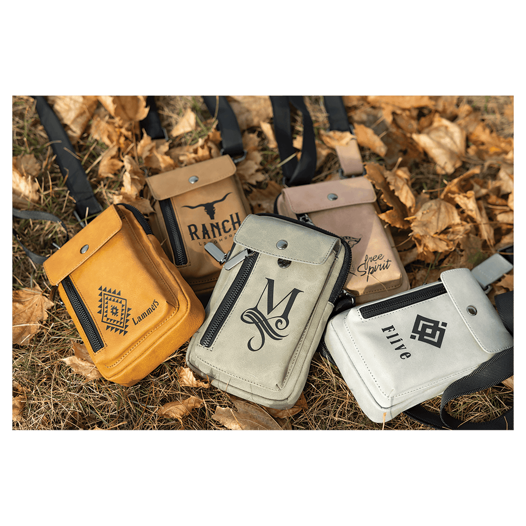 Custom Engraved Leatherette Urban Crossbody Bag