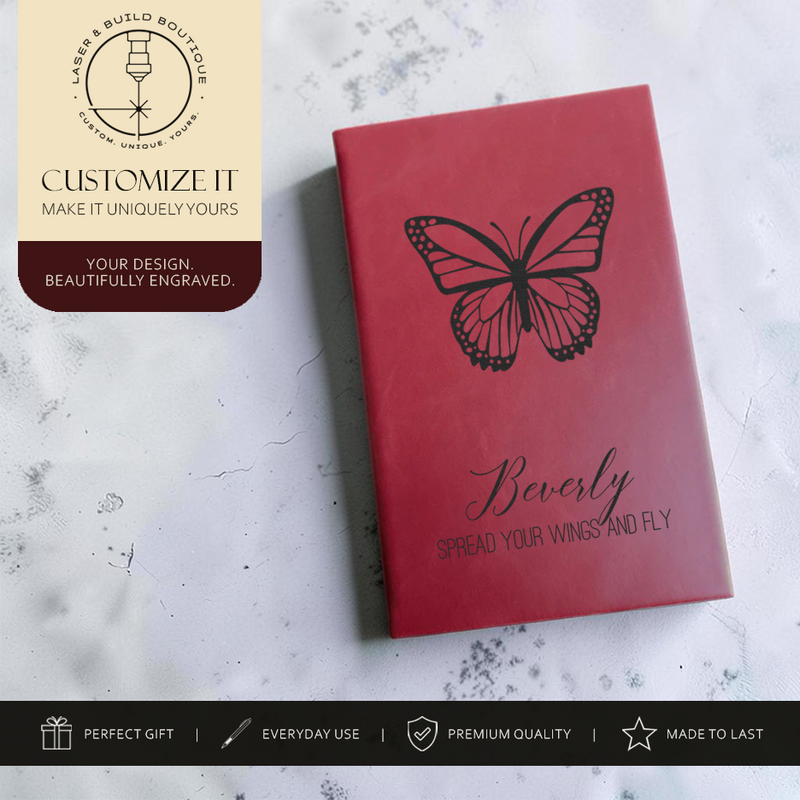 Custom Notebook | Engraved Leatherette Notebook