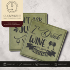 Custom Engraved Leatherette Coasters