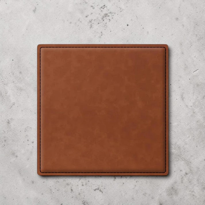 Custom Engraved Leatherette Coasters