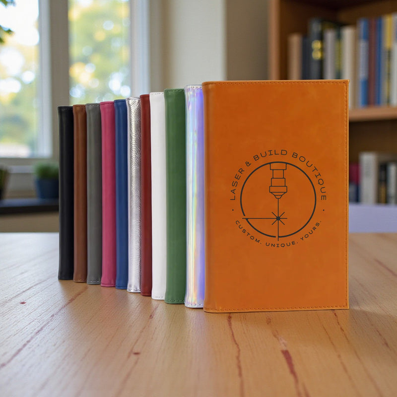 Custom Engraved Laserette® Notebook or Journal | Refillable, Vegan Leather