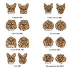 Line Art Dog Ornament – 108 Breeds with Optional Name Bone