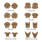 Line Art Dog Ornament – 108 Breeds with Optional Name Bone