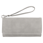 Personalized Wristlet Wallet | Custom Engraved Leatherette RFID Wallet
