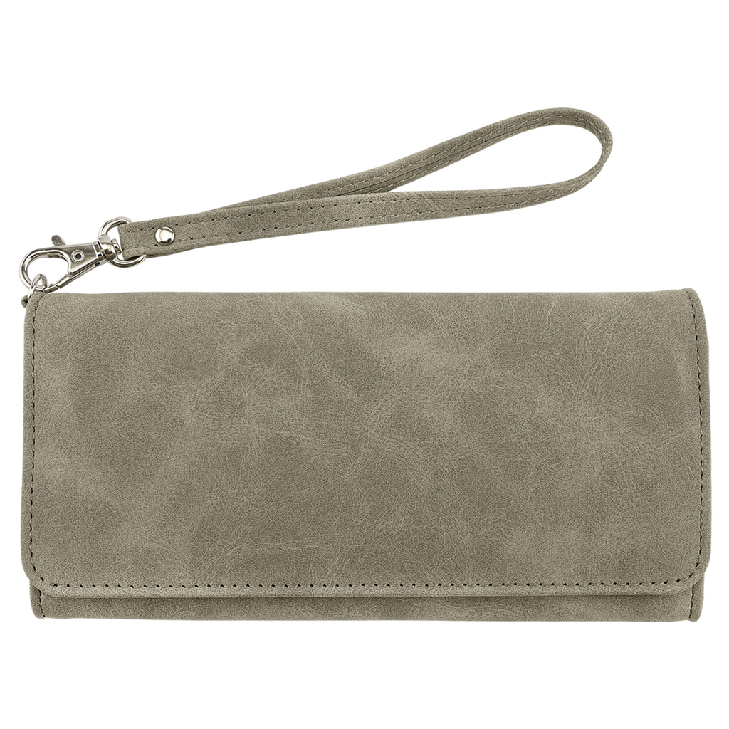 Personalized Wristlet Wallet | Custom Engraved Leatherette RFID Wallet