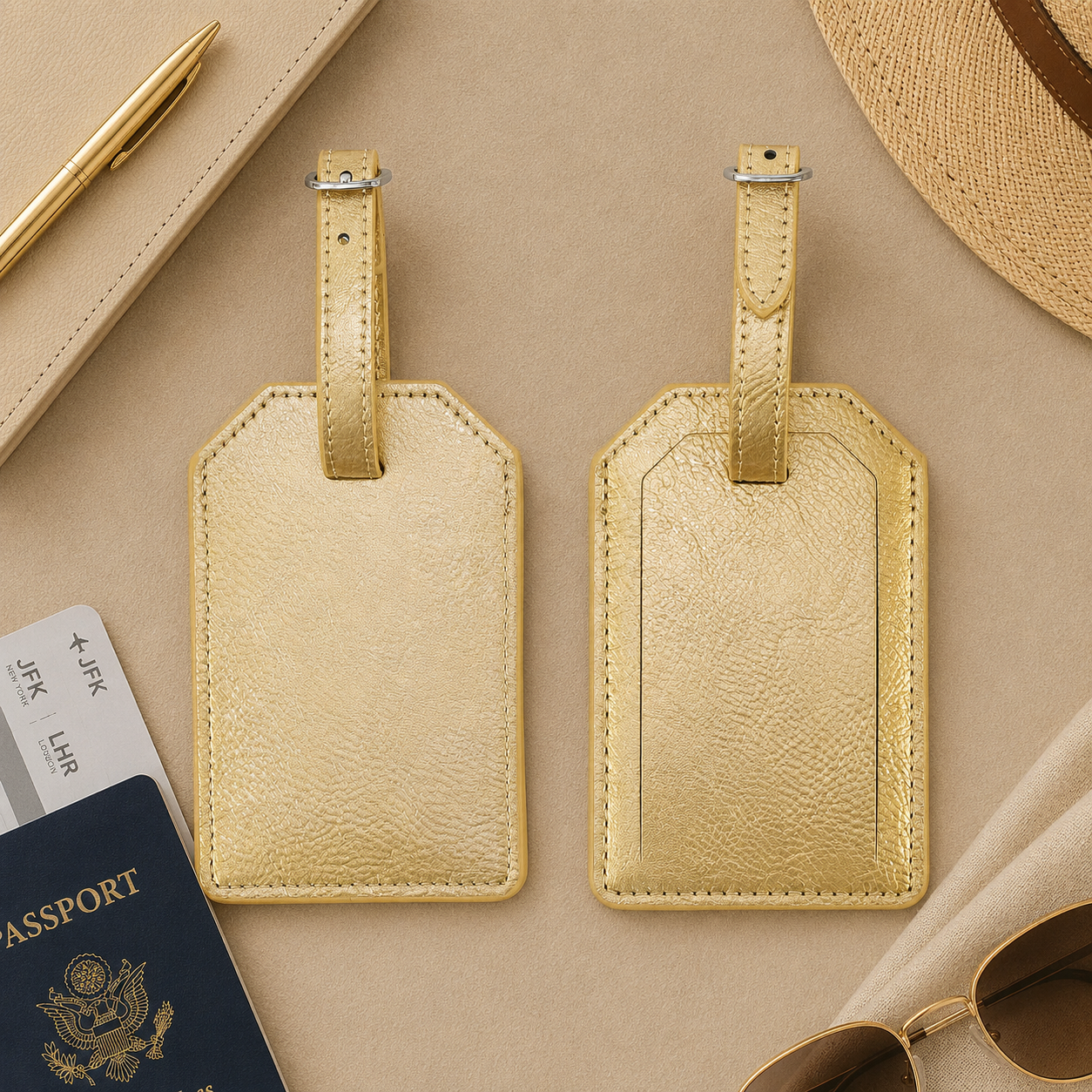 Personalized Laserette® Luggage Tag | Vegan Leather Travel Tag