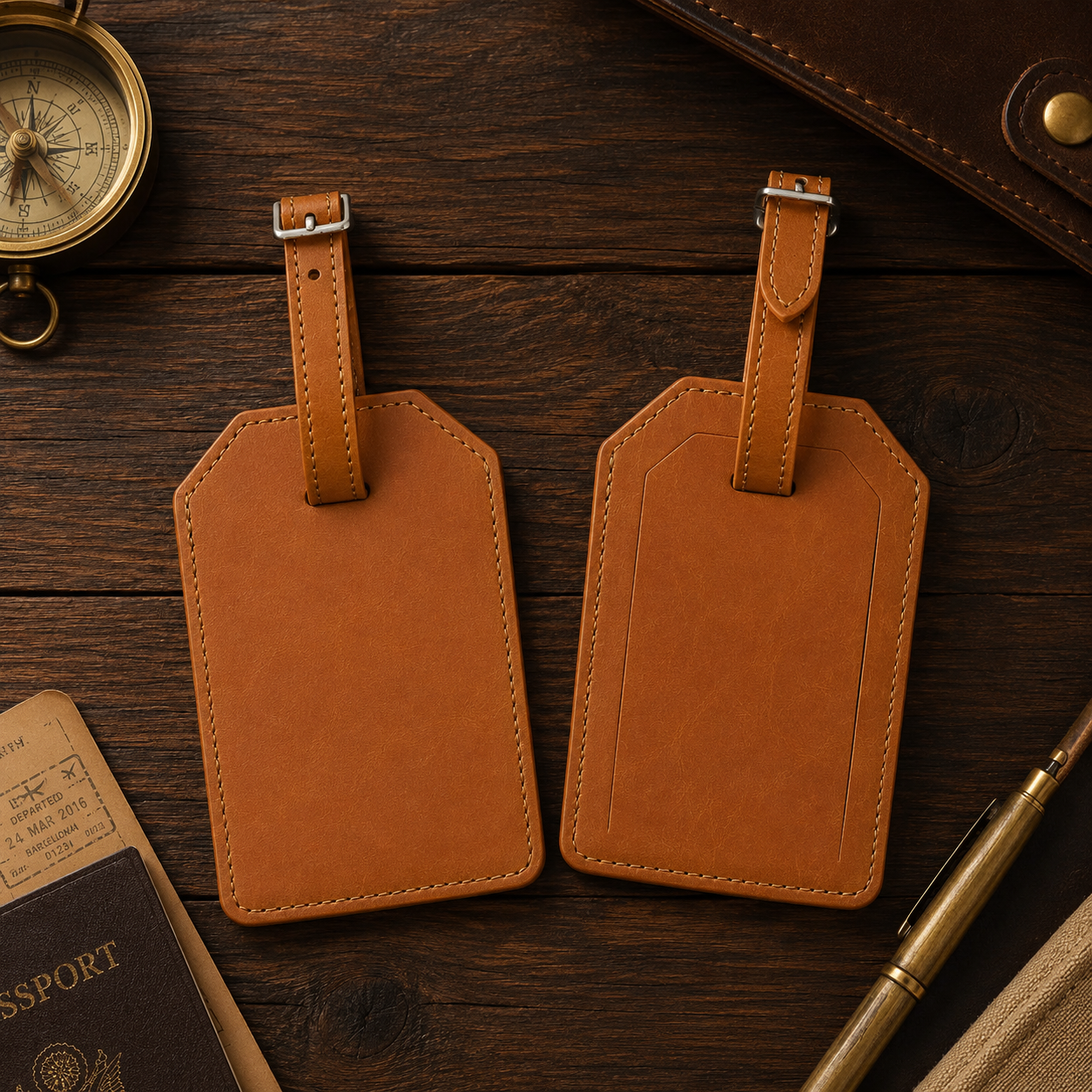 Personalized Laserette® Luggage Tag | Vegan Leather Travel Tag