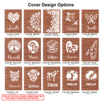 Custom engraved Handcrafted Mahogany Wood Diary or Notebook | Customizable and Refillable Journal by Laser & Build Boutique