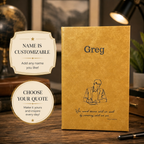Personalized Quote Journal – Custom Engraved Leatherette Notebook
