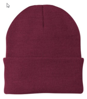 Custom Beanies with Engraved Leatherette Patch