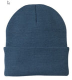 Custom Beanies with Engraved Leatherette Patch