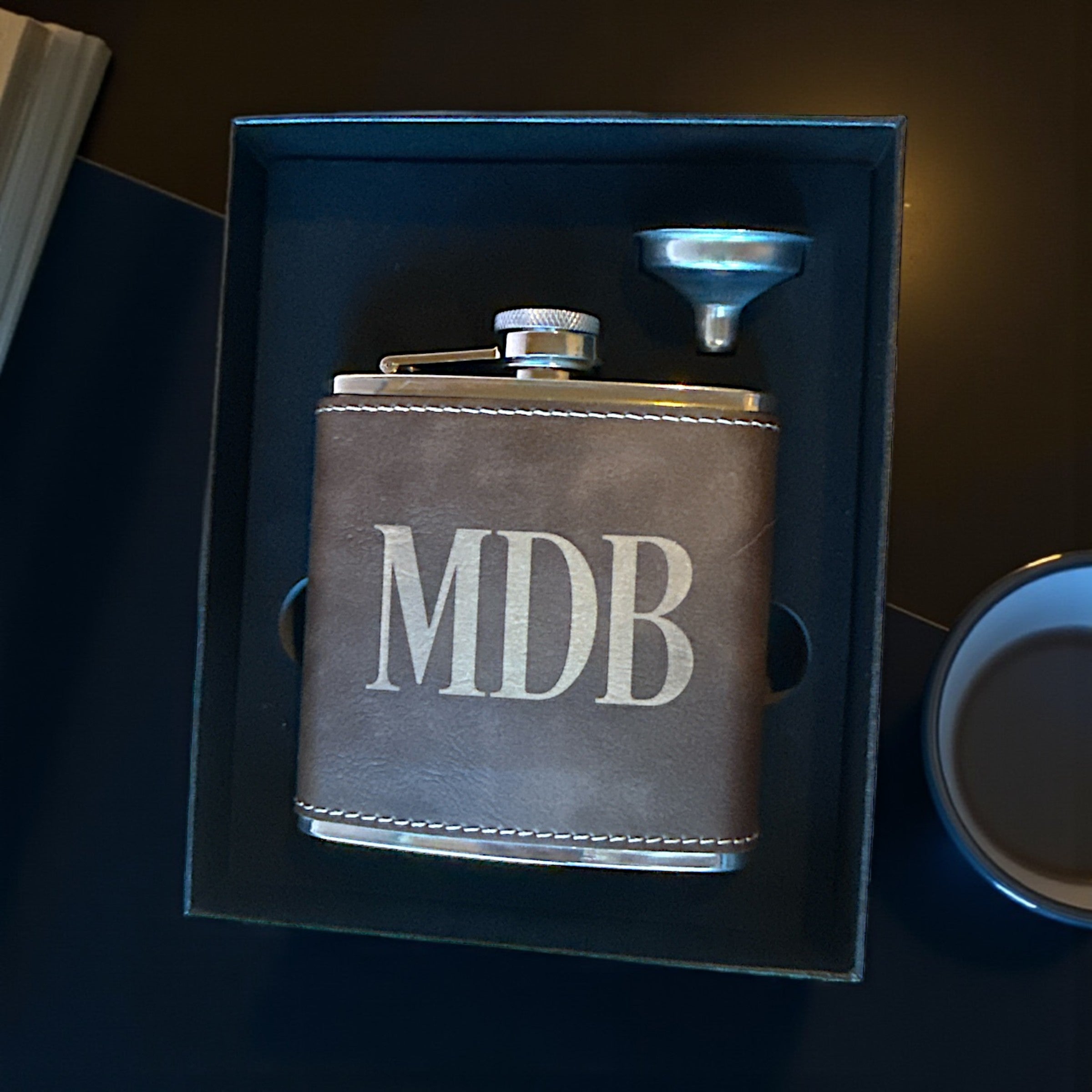 Custom Engraved Leatherette Flask